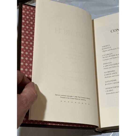 Vintage Plutarch Selected Lives Hardback Book, 1982 Edition, Franklin Library - Picture 6 of 8